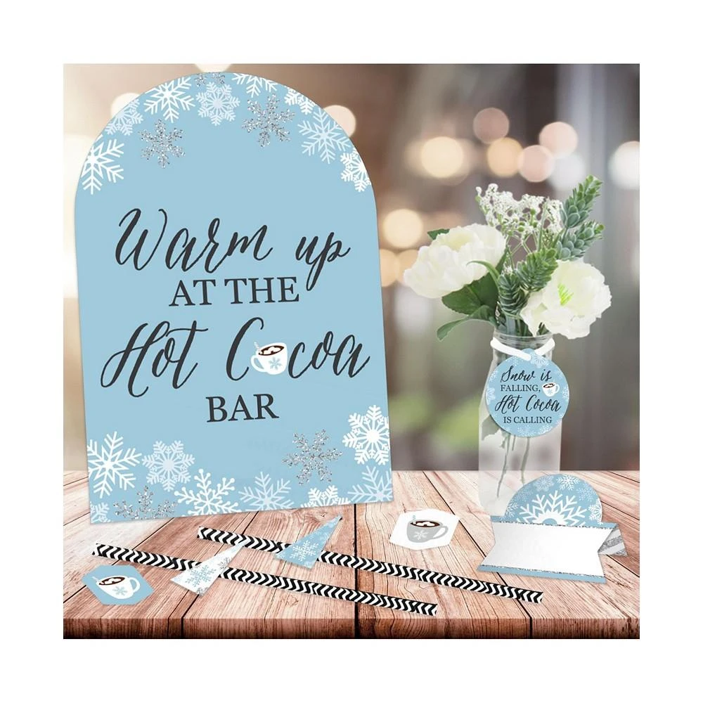 商品Big Dot of Happiness|Winter Wonderland Party & Wedding Hot Cocoa Signs Drink Bar Decorations Kit 50Pc,价格¥186,第2张图片详细描述