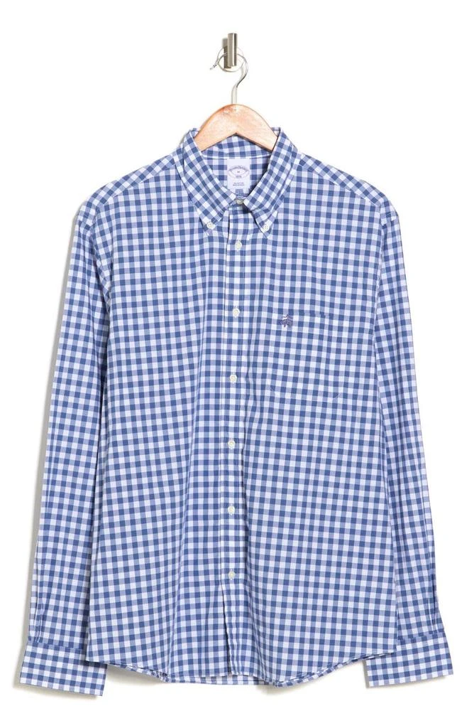 商品Brooks Brothers|Sport Fit Plaid Long Sleeve Yarn Dye Cotton Button-Down Shirt,价格¥413,第3张图片详细描述