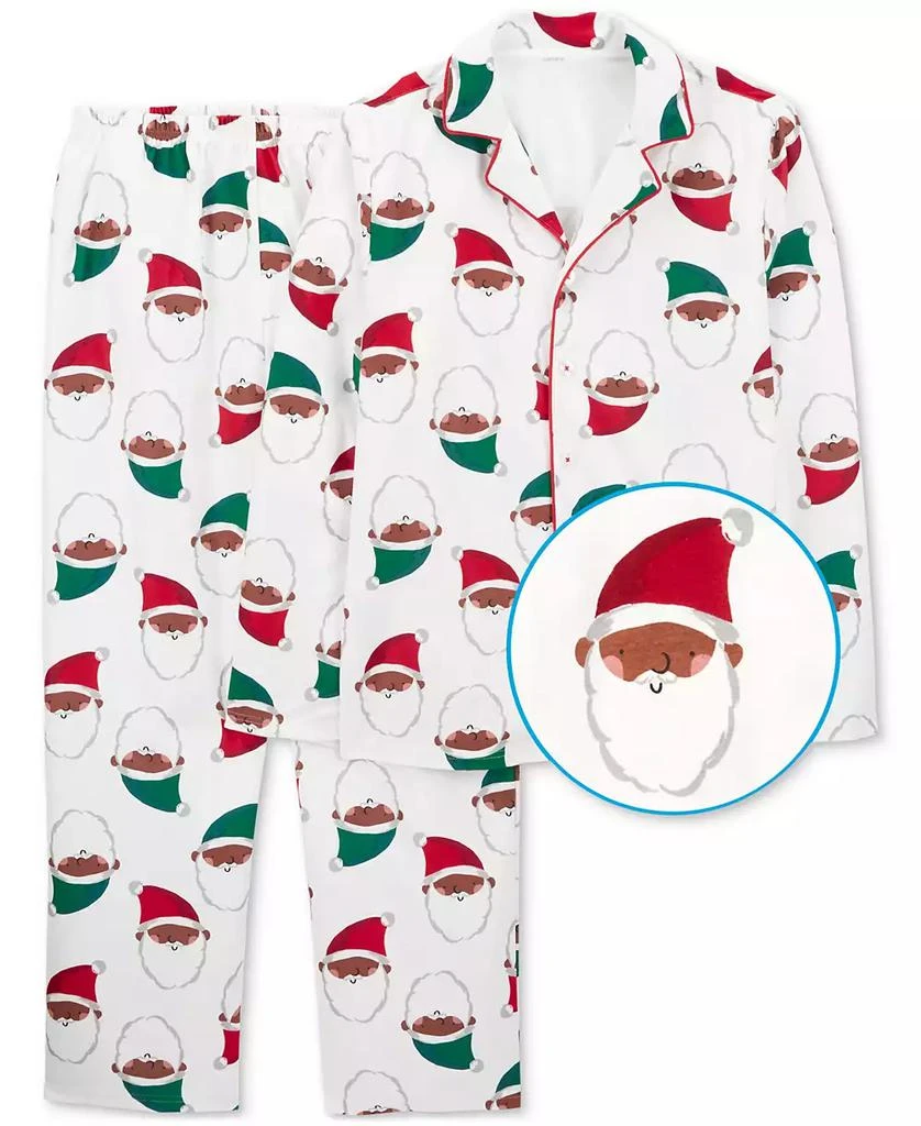 商品Carter's|Adult Santa Fleece Coat-Style Pajamas, 2 Piece Set,价格¥201,第2张图片详细描述