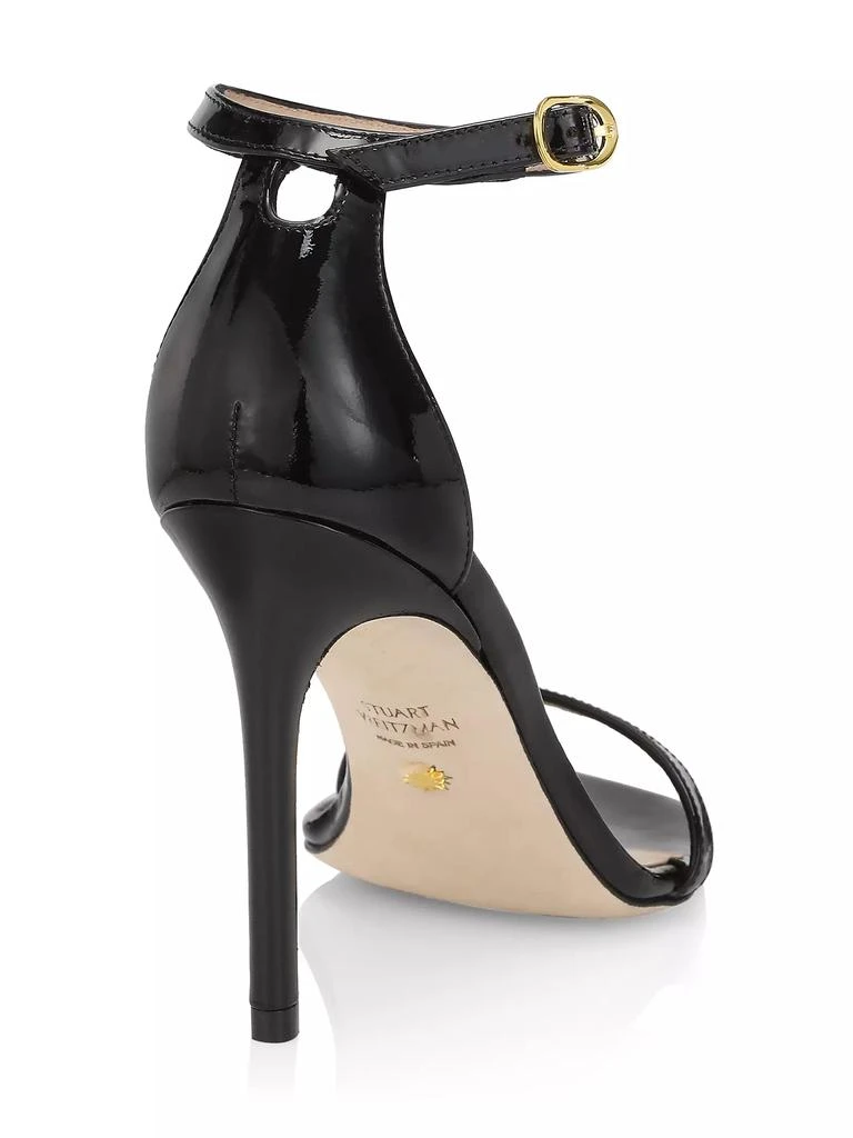 商品Stuart Weitzman|Nudistcurve Patent Leather Ankle-Strap Stiletto Sandals,价格¥1422,第3张图片详细描述