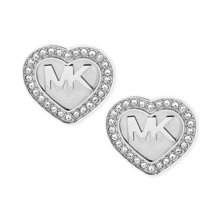 商品Michael Kors|Logo Heart Pavé Stud Earrings,价格¥216,第2张图片详细描述