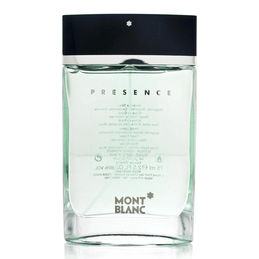 商品MontBlanc|Men's Presence EDT Spray 2.5 oz (Tester) Fragrances 3386460028349,价格¥165,第1张图片