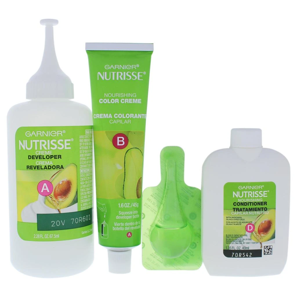 商品Garnier|Nutrisse Nourishing Color Creme #10 Black by Garnier for Unisex - 1 Application Hair Color,价格¥124,第2张图片详细描述