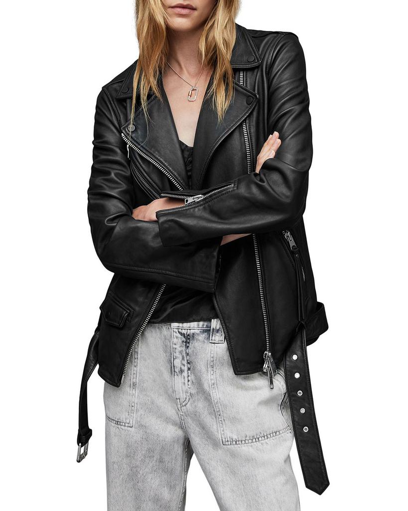 Billie Leather Biker Jacket商品第5张图片规格展示