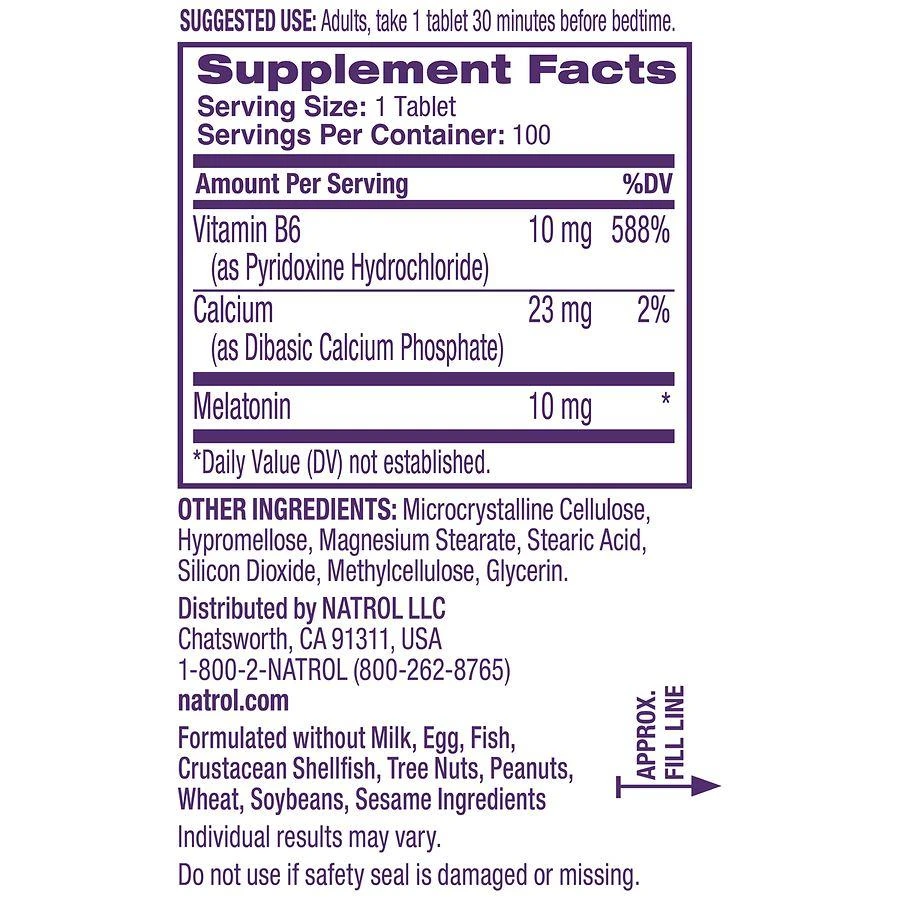 Melatonin 10 mg, Time Release to Minimize Wake-Ups Unflavored 商品