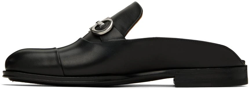 商品Salvatore Ferragamo|Black Gancini Loafers,价格¥3138,第3张图片详细描述