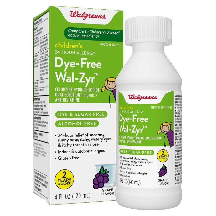 商品Walgreens|24-Hour Children's Allergy Relief Oral Solution Grape,价格¥108,第2张图片详细描述