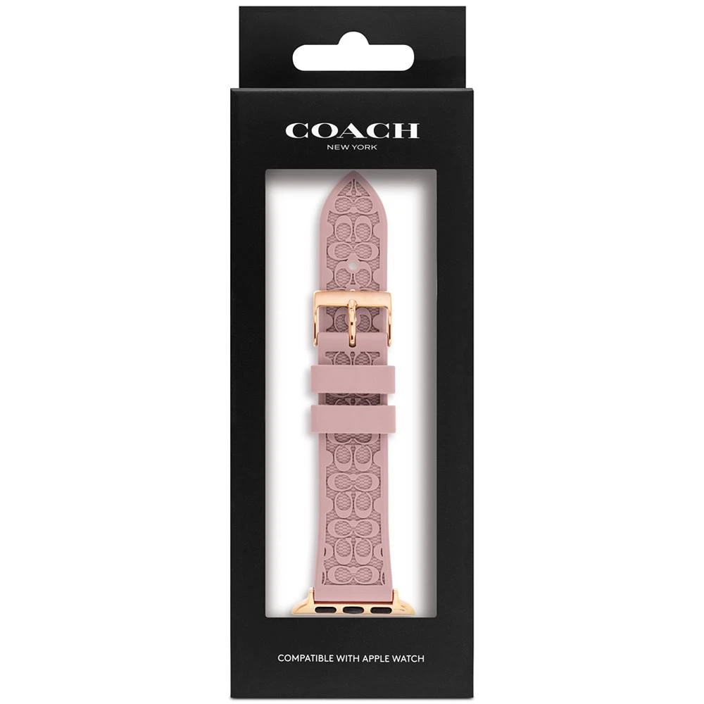 商品Coach|Pink Rubber Apple® Watch Strap 38/40/41mm,价格¥639,第5张图片详细描述