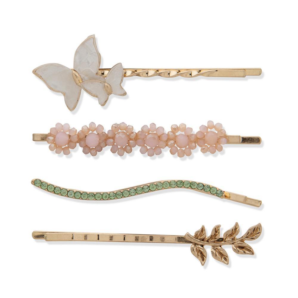 商品Lonna & Lilly|4-Pc. Gold-Tone Crystal & Stone Butterfly Bobby Pin Set,价格¥122,第1张图片