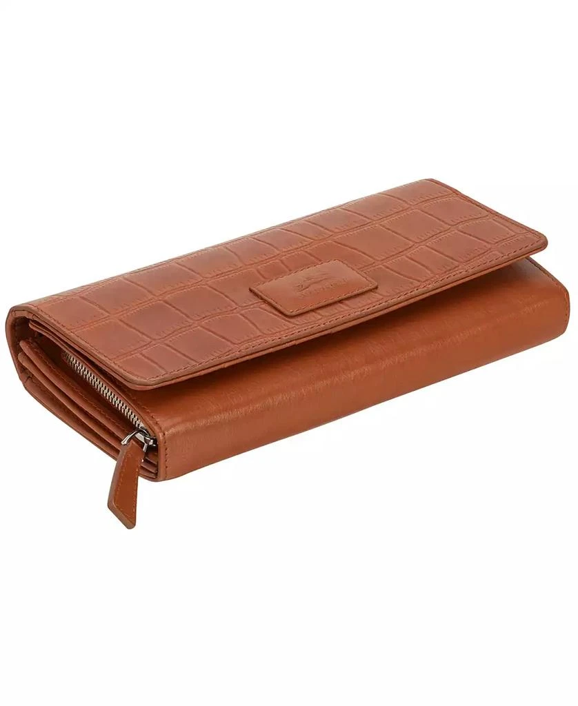 商品Mancini Leather Goods|Women's Croco Collection RFID Secure Clutch Wallet,价格¥783,第5张图片详细描述