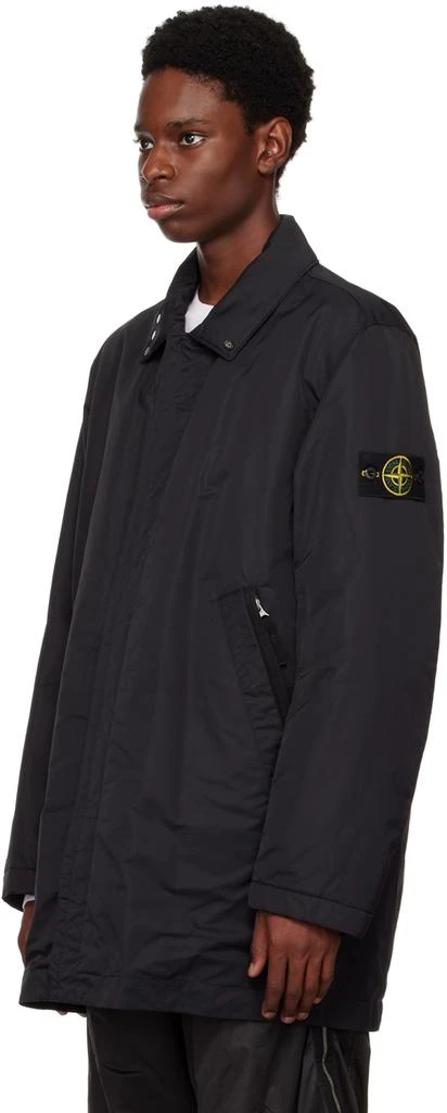 商品Stone Island|Black Convertible Collar Coat,价格¥4402,第4张图片详细描述