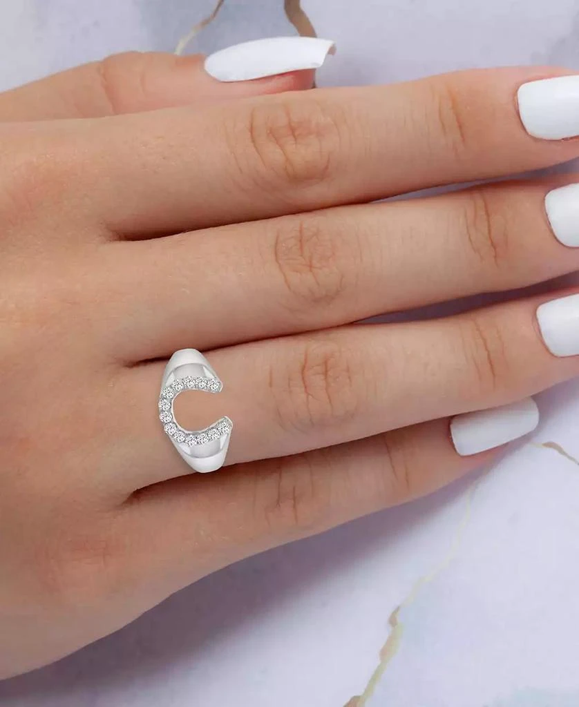 商品Macy's|Cubic Zirconia Polished Lucky Horseshoe Statement Ring,价格¥594,第2张图片详细描述