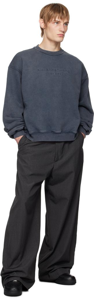Shop Gray Embossed Logo Sweatshirt on Sale at BeyondStyle