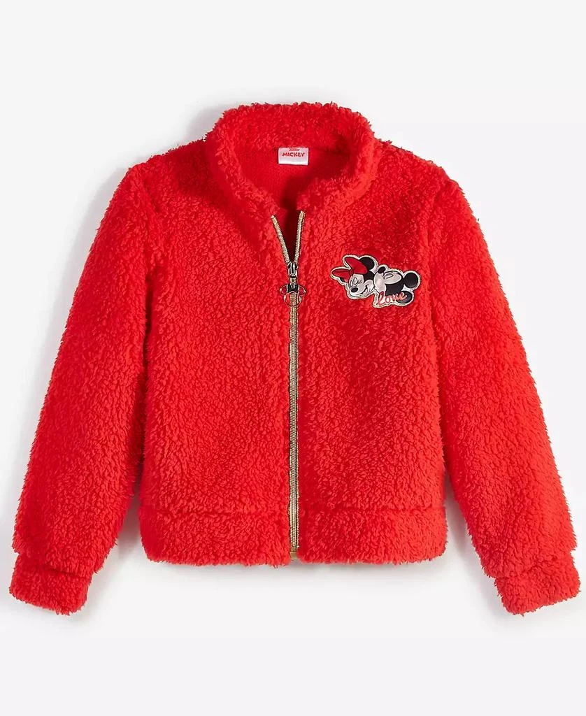 商品Disney|Toddler & Little Girls Love Minnie Mouse & Mickey Mouse Faux-Sherpa Jacket,价格¥176,第4张图片详细描述