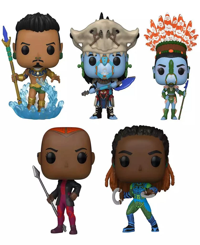 商品Funko|Marvel Black Panther Wakanda Forever Namor Attuma Namora Okoye Nakia Figure Collectors Set, 5 Piece,价格¥307,第1张图片