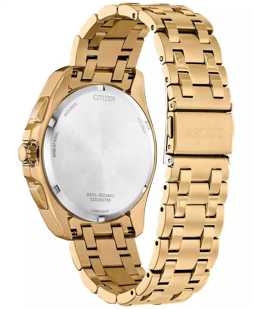 商品Citizen|Eco-Drive Men's Chronograph Classic Gold-Tone Stainless Steel Bracelet Watch 41mm,价格¥2448,第3张图片详细描述