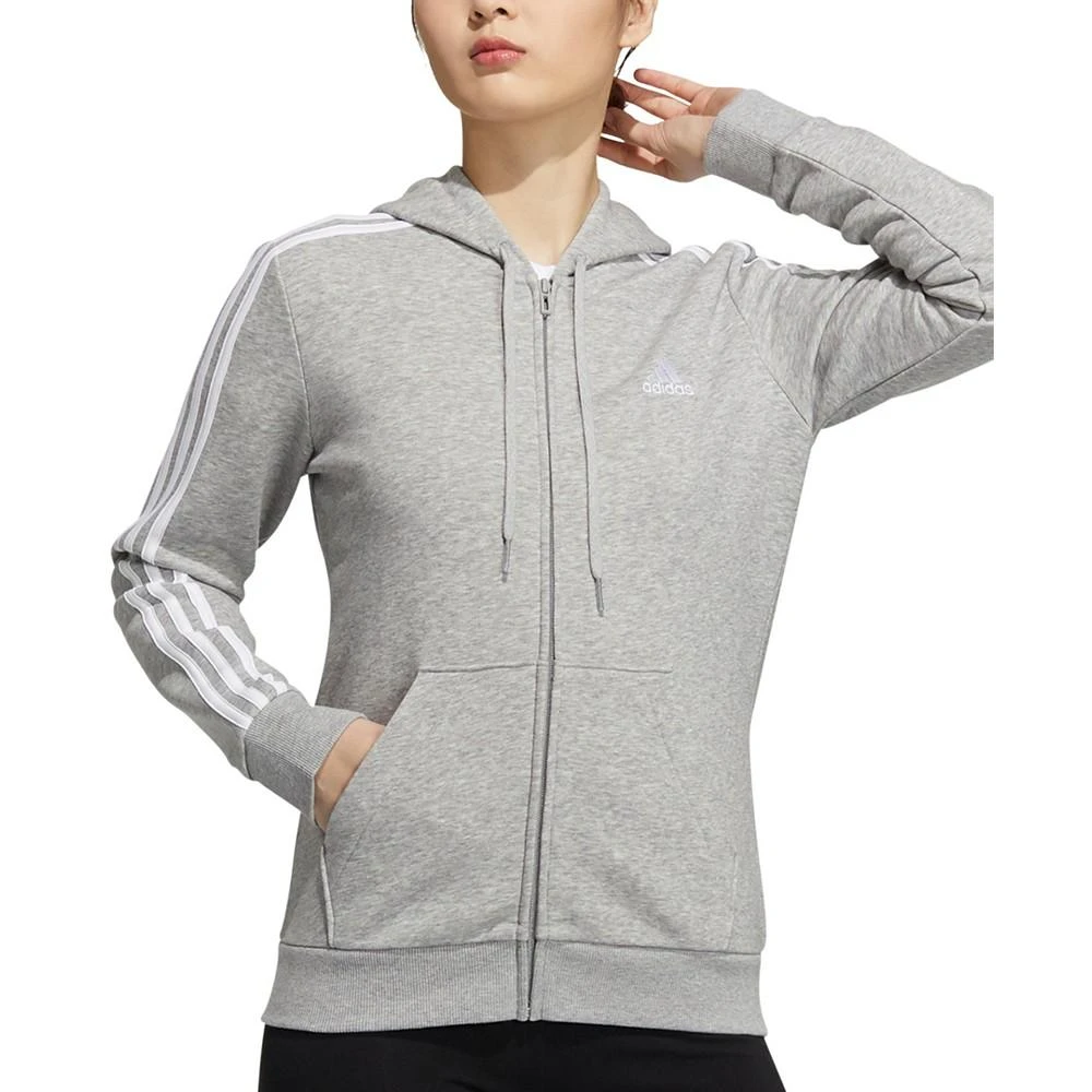 商品Adidas|Women's 3-Stripe Cotton Fleece Full-Zip Sweatshirt,价格¥180,第1张图片