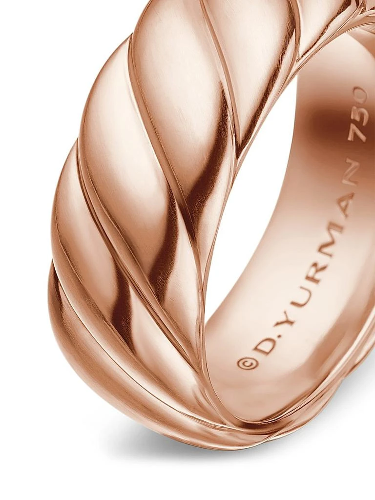 Sculpted Cable Contour Band Ring in 18K Rose Gold, 9MM 商品