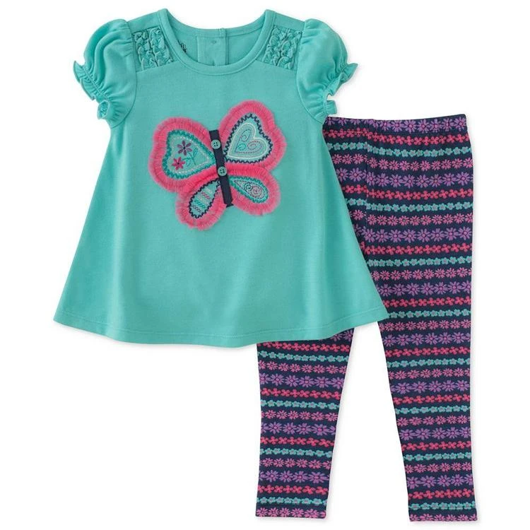 商品KIDS HEADQUARTERS|2-Pc. Butterfly Tunic & Leggings Set, Baby Girls (0-24 months),价格¥73,第2张图片详细描述