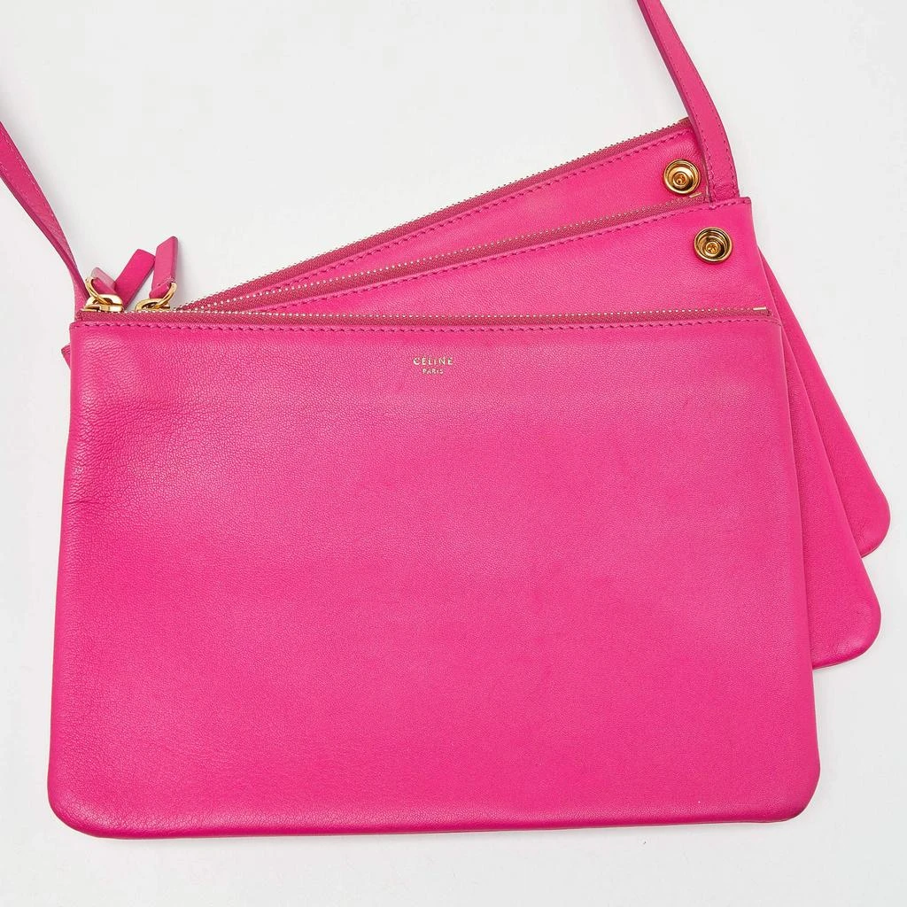 商品[二手商品] Celine|Celine Pink Leather Large Trio Zip Crossbody Bag,价格¥4268,第5张图片详细描述