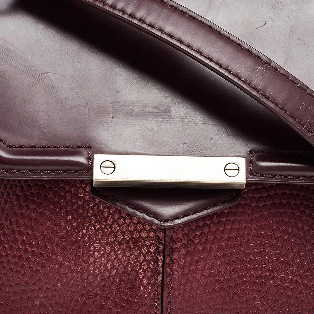 商品[二手商品] Alexander Wang|Alexander Wang Burgundy Textured Leather Shoulder Bag,价格¥930,第5张图片详细描述