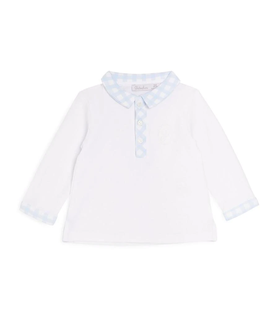 商品Patachou|Check-Detail Polo Shirt (3-24 Months),价格¥287,第1张图片