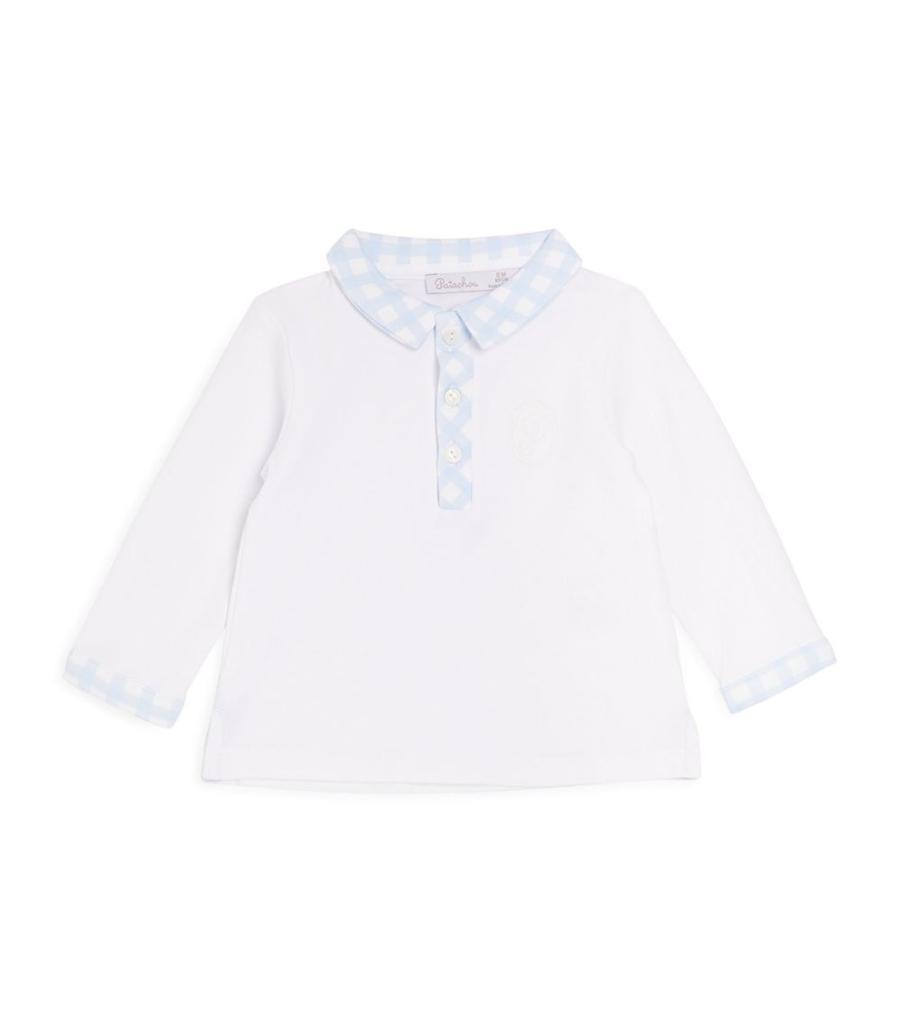 商品Patachou|Check-Detail Polo Shirt (3-24 Months),价格¥353,第1张图片