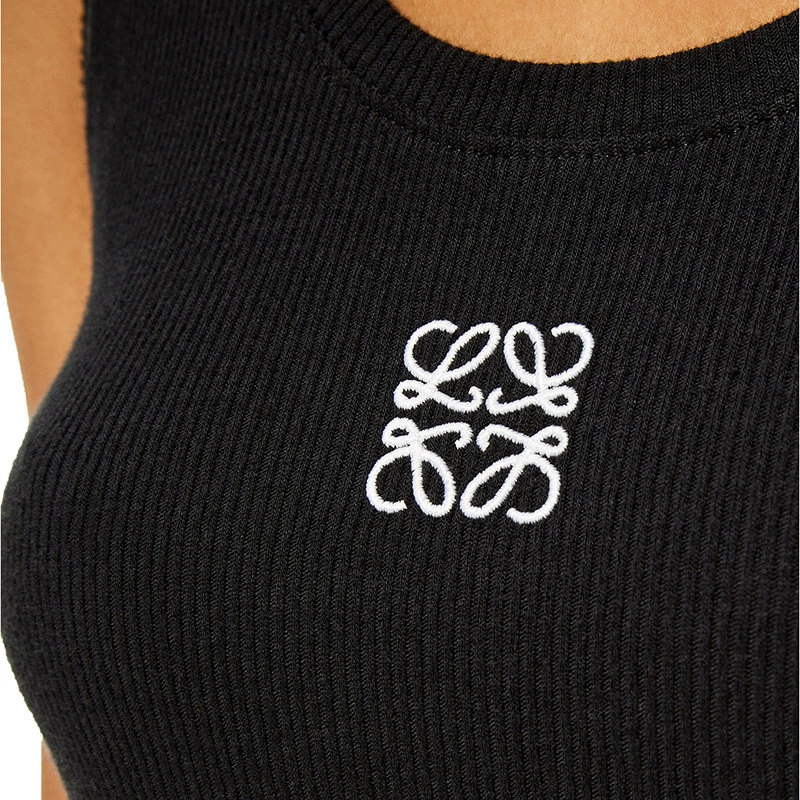 【预售3-7天】LOEWE/罗意威  女士黑色棉质混纺Anagram Logo短款背心S540Y07XAG-1102 商品