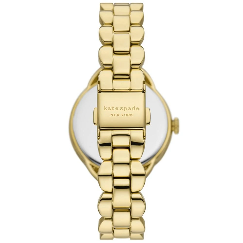 商品Kate Spade|Women's Morningside Three Hand Gold-Tone Stainless Steel Watch 34mm,价格¥1704,第3张图片详细描述