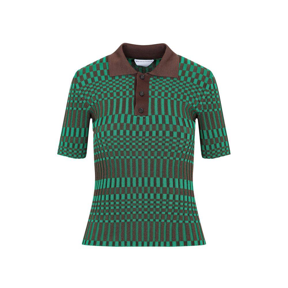 Bottega Veneta Lightweight Ribbed Polo Top商品第1张图片规格展示