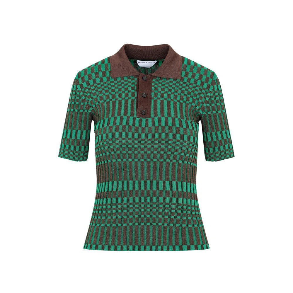 商品Bottega Veneta|Bottega Veneta Lightweight Ribbed Polo Top,价格¥5877,第1张图片