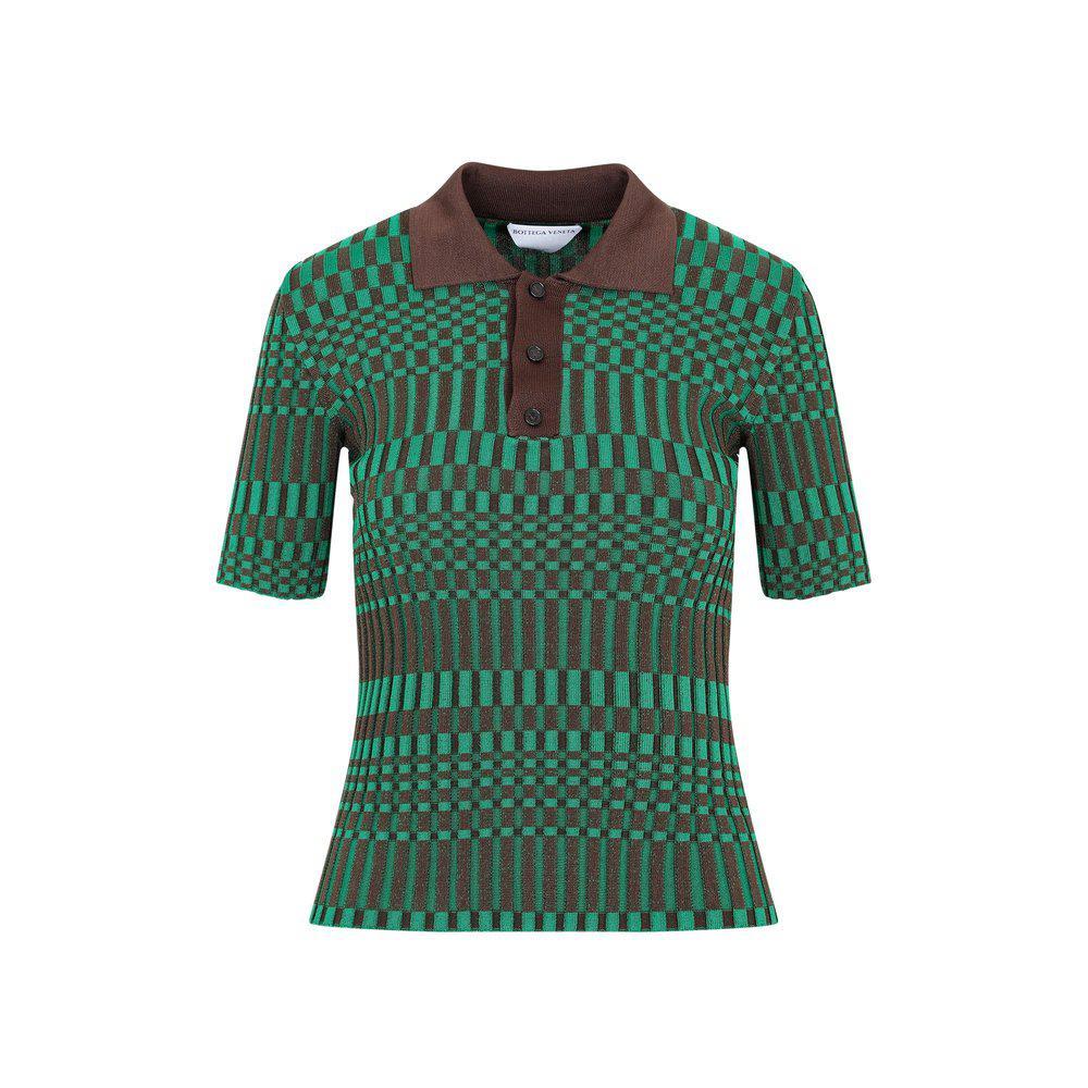 商品Bottega Veneta|Bottega Veneta Lightweight Ribbed Polo Top,价格¥7369,第1张图片