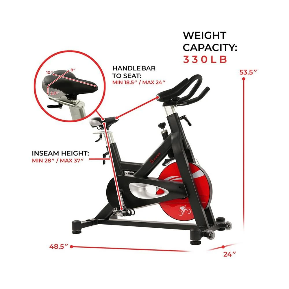 商品Sunny Health & Fitness|Sunny Health and Fitness Evolution Pro Magnetic Belt Drive Indoor Cycling Bike,价格¥8281,第4张图片详细描述