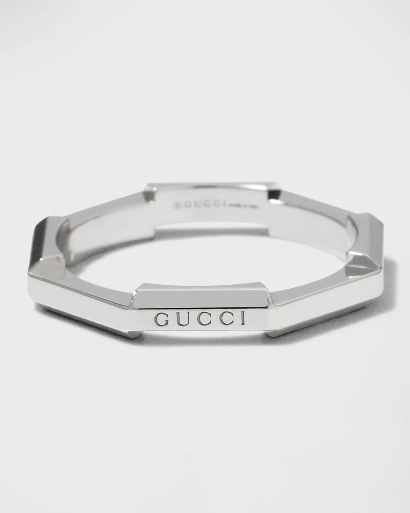 商品Gucci|Link to Love Ring in White Gold, Size 6.5 and 7.25,价格¥8261,第1张图片