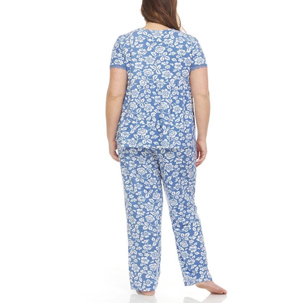 商品Flora Nikrooz|Plus Size Kerin Top and Pajama 2 Piece Set,价格¥477,第5张图片详细描述