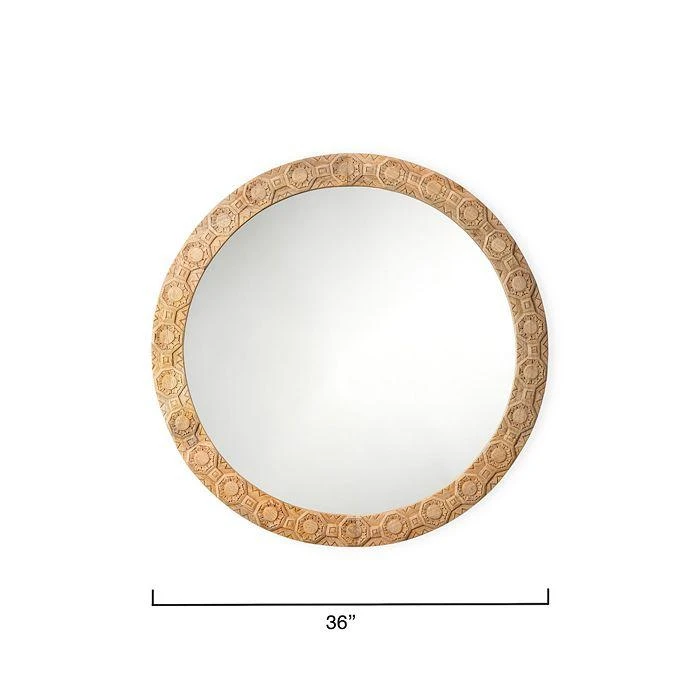 商品Jamie Young|Relief Wood Carved Round Mirror,价格¥6100,第5张图片详细描述