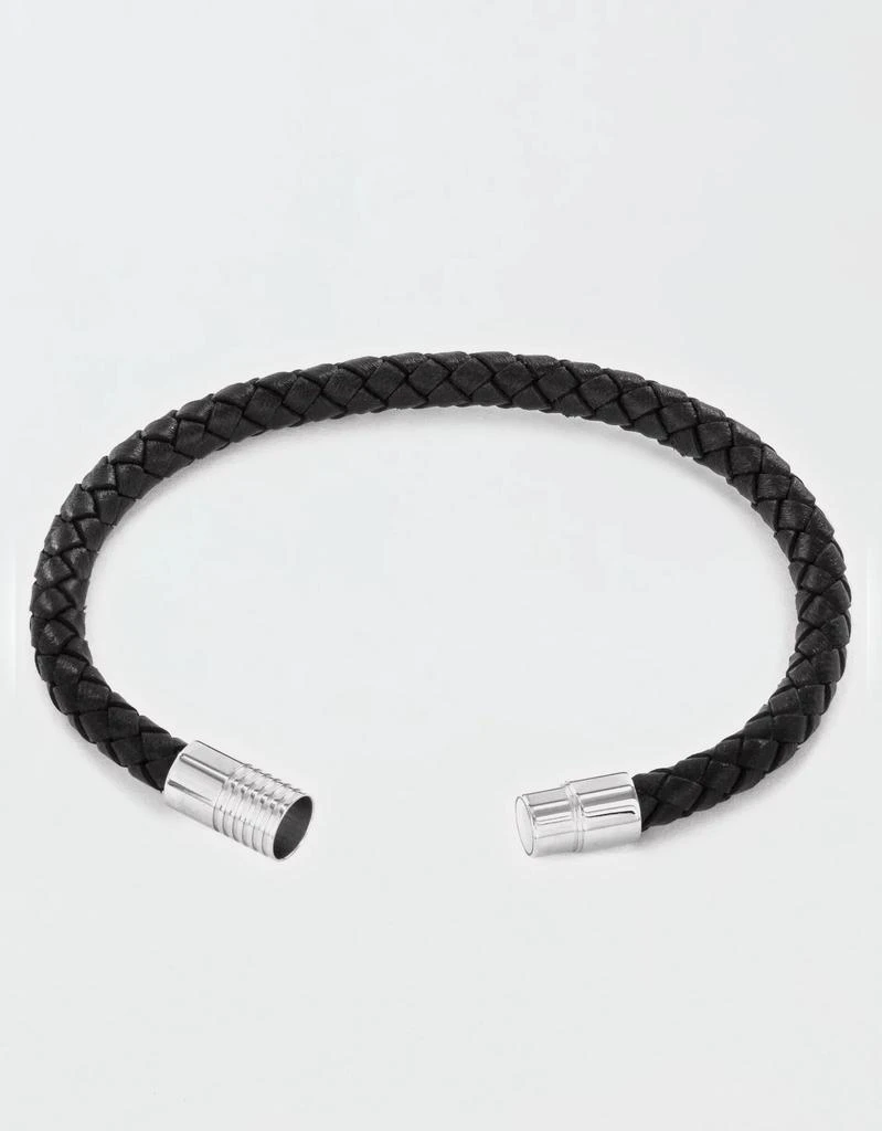 商品AE|West Coast Jewelry Stainless Steel Braided Leather Bracelet,价格¥121,第2张图片详细描述