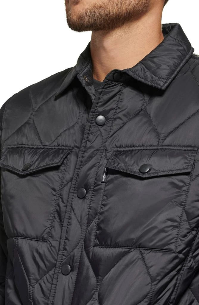 商品Calvin Klein|Water Resistant Quilted Shirt Jacket,价格¥456,第4张图片详细描述