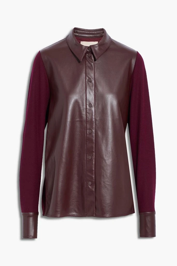 商品ROKSANDA|Faux leather-paneled jersey shirt,价格¥1673,第3张图片详细描述