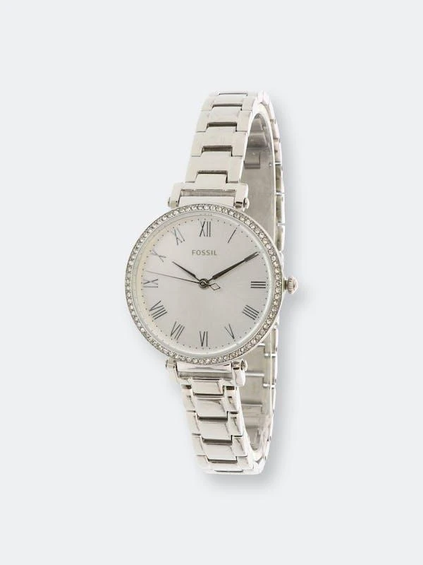 商品Fossil|Fossil Women's Kinsey ES4448 Silver Stainless-Steel Japanese Quartz Fashion Watch ONE SIZE,价格¥670,第1张图片