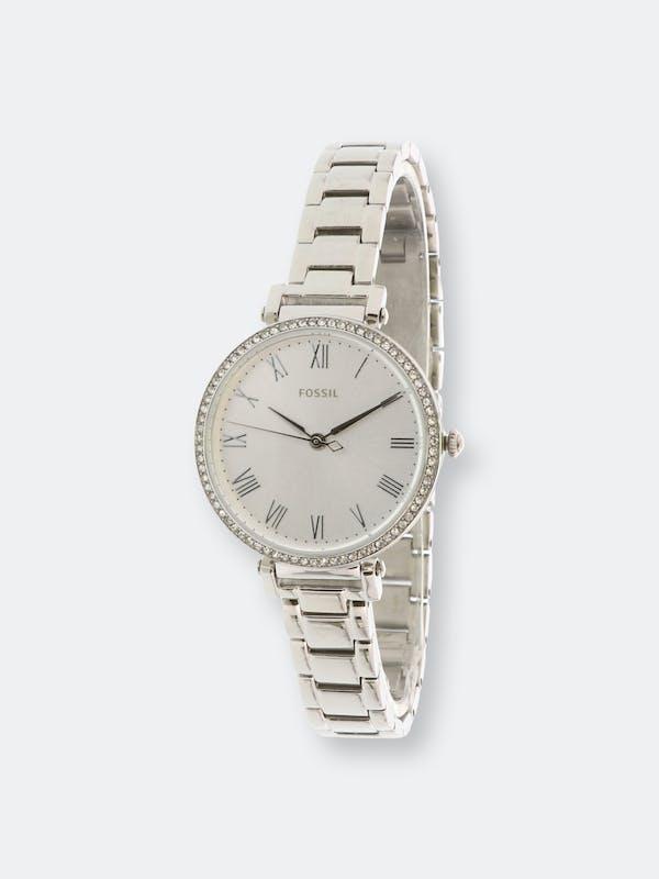 商品Fossil|Fossil Women's Kinsey ES4448 Silver Stainless-Steel Japanese Quartz Fashion Watch Silver (Grey) ONE SIZE,价格¥666,第1张图片