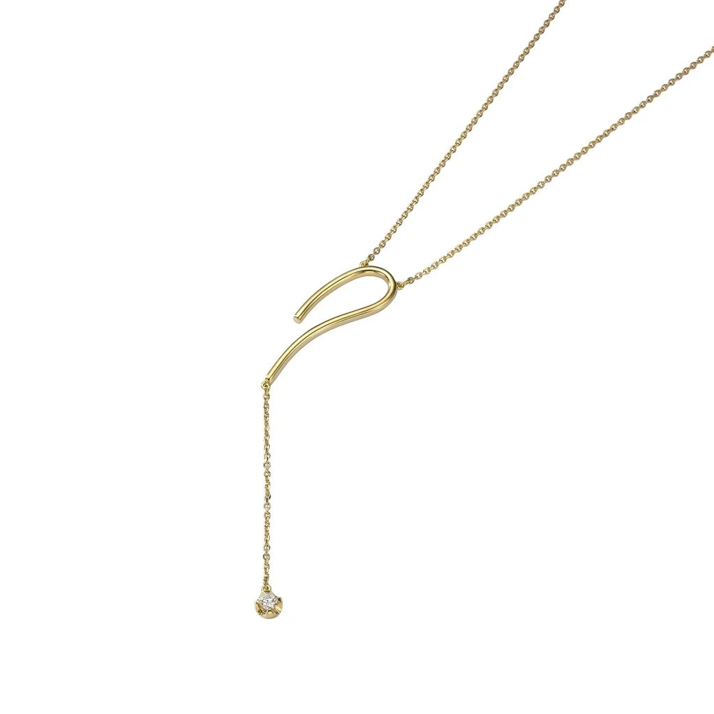 商品AME|Âme Q 18K Yellow Gold, Lab-Grown Diamond Question Pendant Necklace,价格¥11855,第1张图片