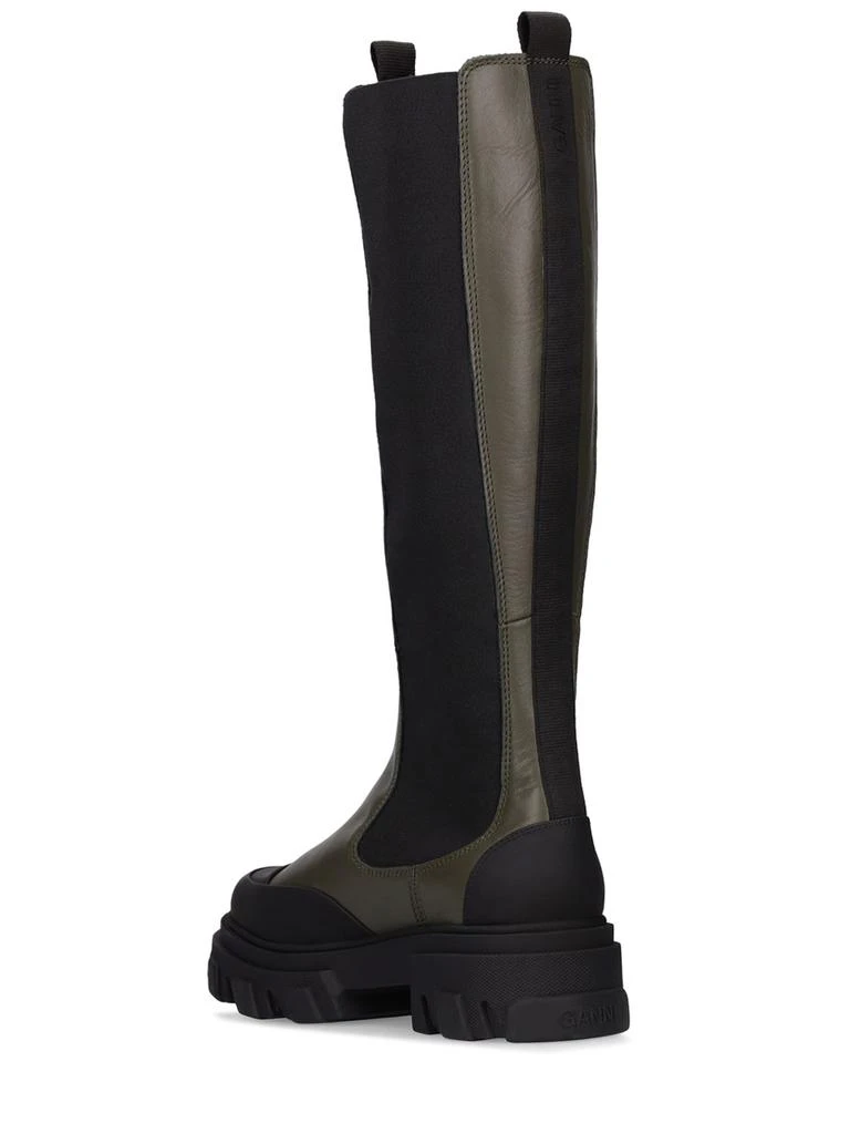 商品Ganni|50mm Leather Tall Boots,价格¥4547,第3张图片详细描述