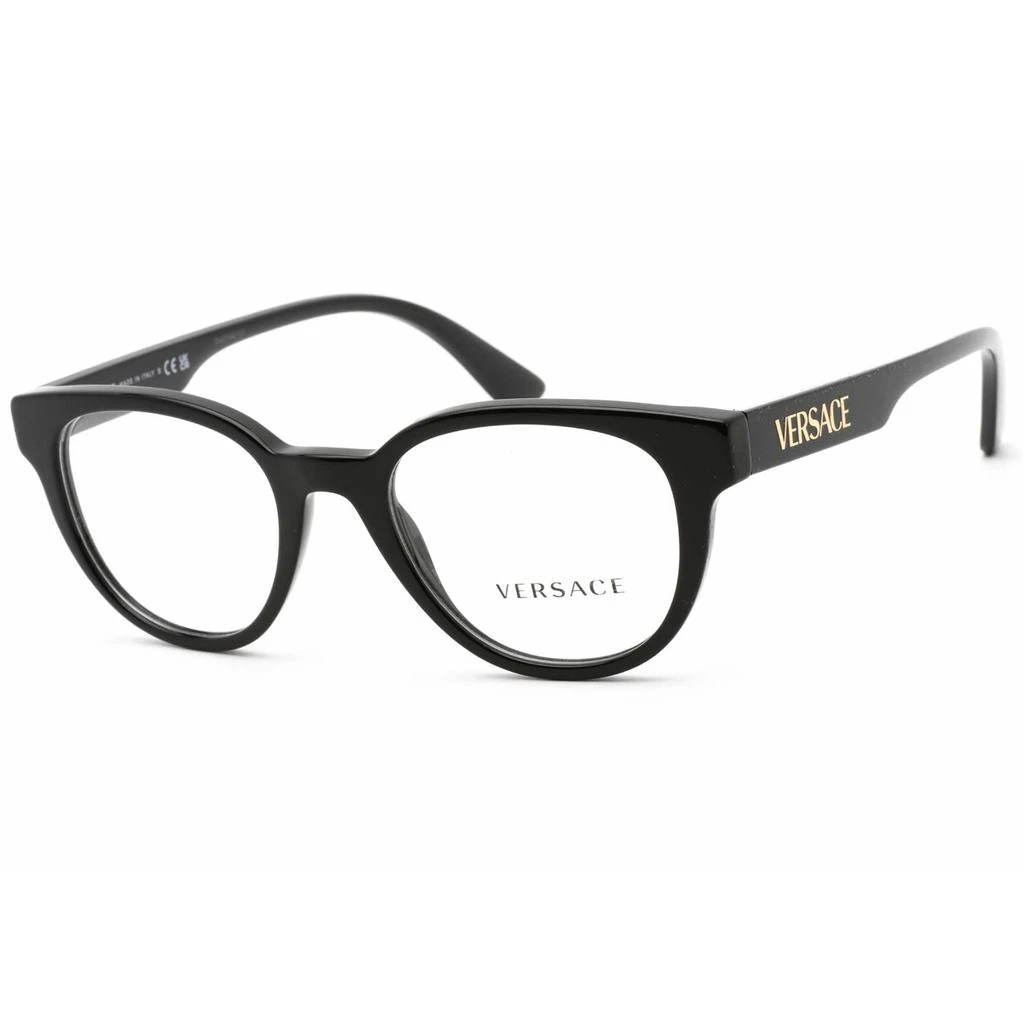 商品Versace|Versace Men's Eyeglasses - Black Round Full Rim Frame Clear Demo Lens | 0VE3317 GB1,价格¥853,第1张图片