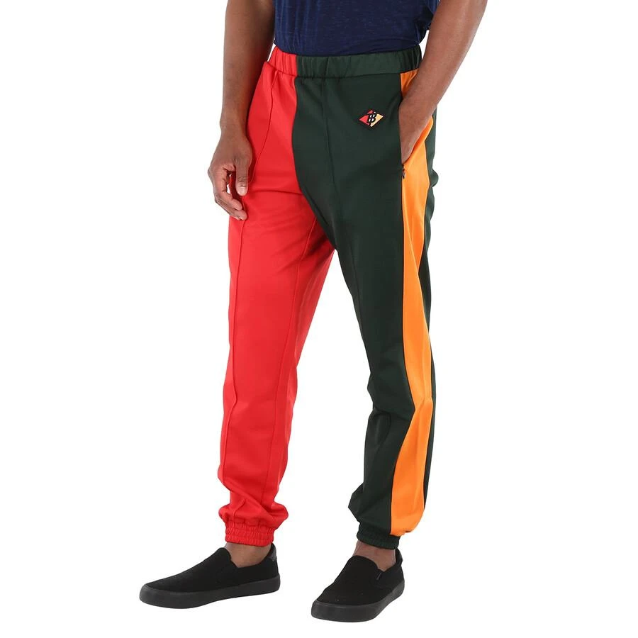 商品Burberry|Runway Men's Green Bi-color Plain Cotton Logo Pants,价格¥806,第3张图片详细描述