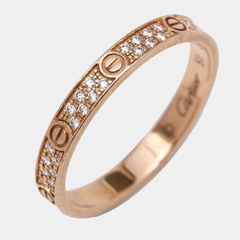商品[二手商品] Cartier|Cartier Love Diamonds 18k Rose Gold Small Model Band Ring Size 51,价格¥21336,第3张图片详细描述