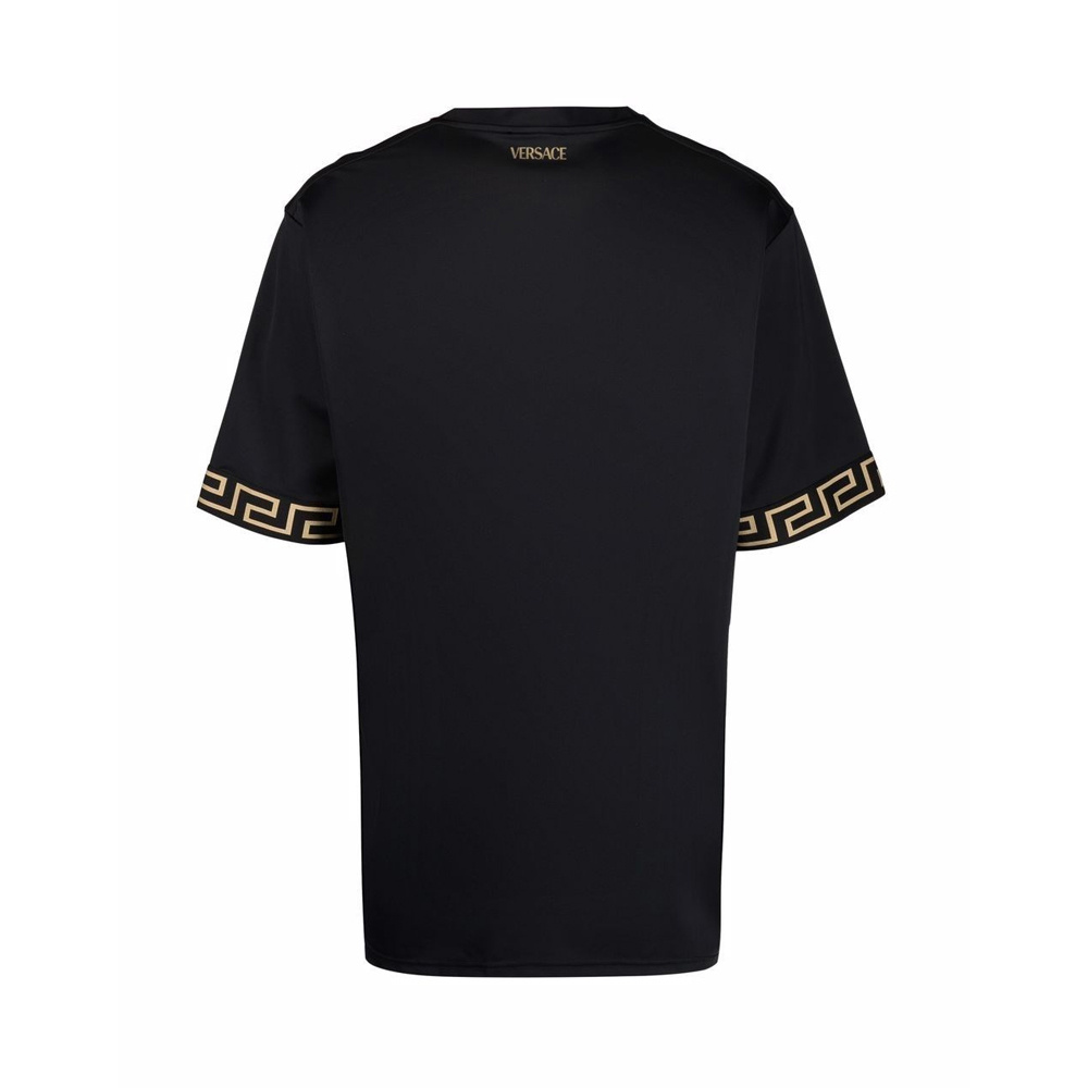 商品Versace|VERSACE 男士黑色棉质短袖T恤 1004079-A232185-A80G,价格¥1966,第1张图片