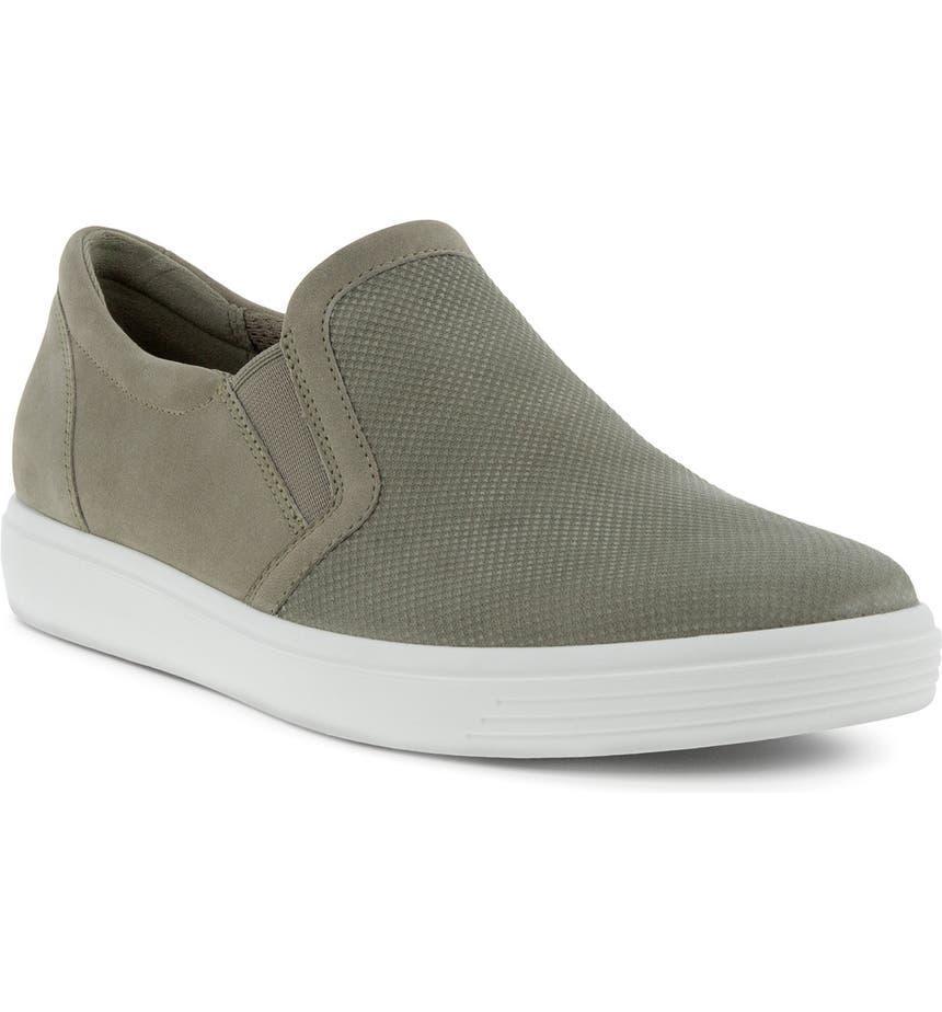 商品ECCO|Vetiver Classic Leather Slip-On Sneaker,价格¥662,第1张图片