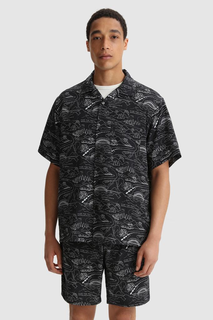 Tencel Shirt with Trail Pattern商品第2张图片规格展示
