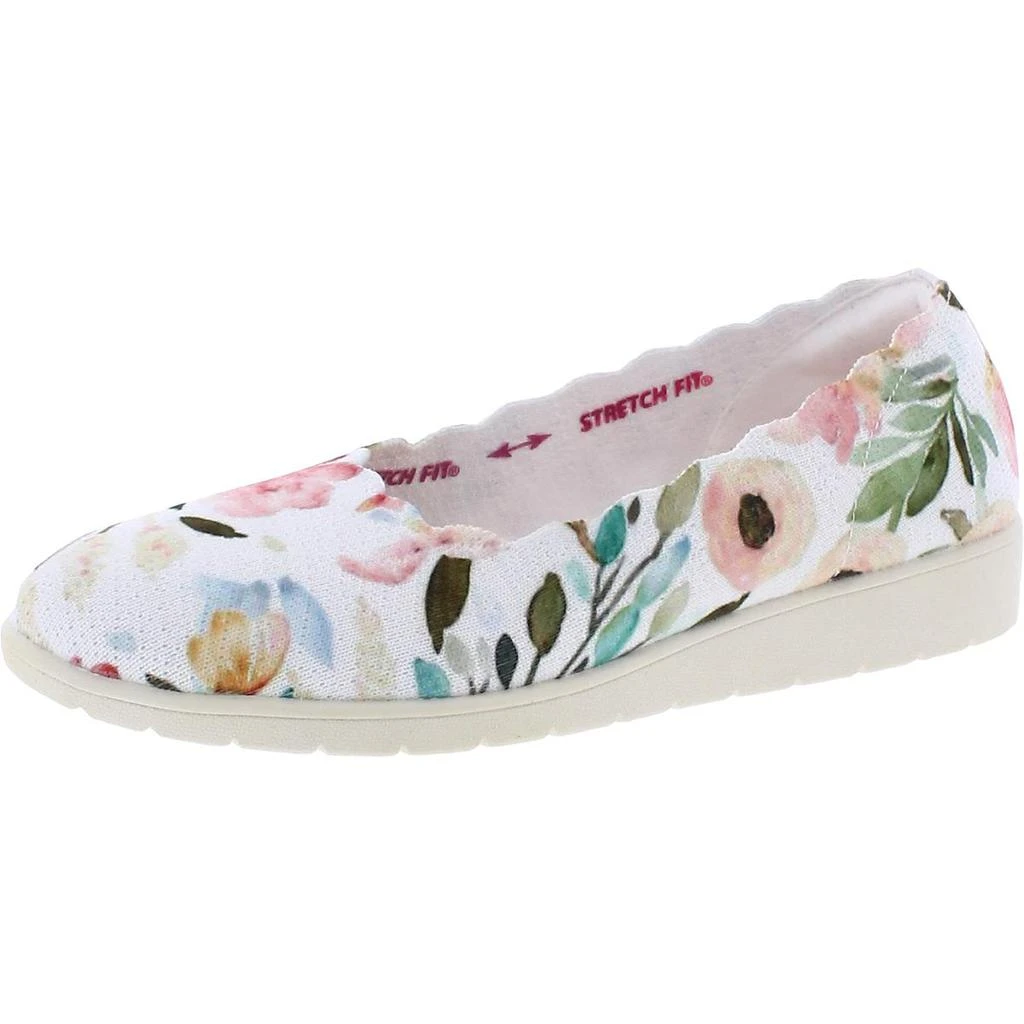 商品SKECHERS|Skechers Womens Cleo Flex-Floressence Canvas Lifestyle Slip-On Sneakers,价格¥153,第1张图片